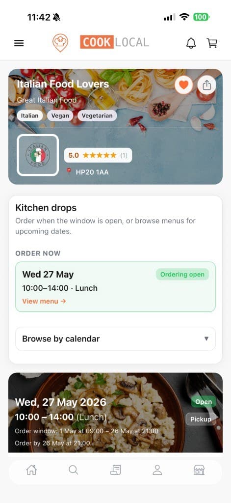 The Cook Local app